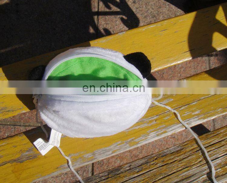 2016 wholesale lovely panda sharp plush messenger bag plush handbags for kids