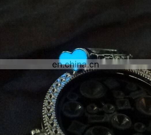 Best Frineds Heart Silver Glow in the Dark Jewelry Ring New