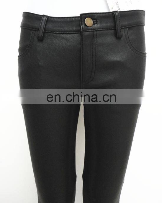 wholesale sexy stretch leggings stretch lamb leather pants stretch pants for women