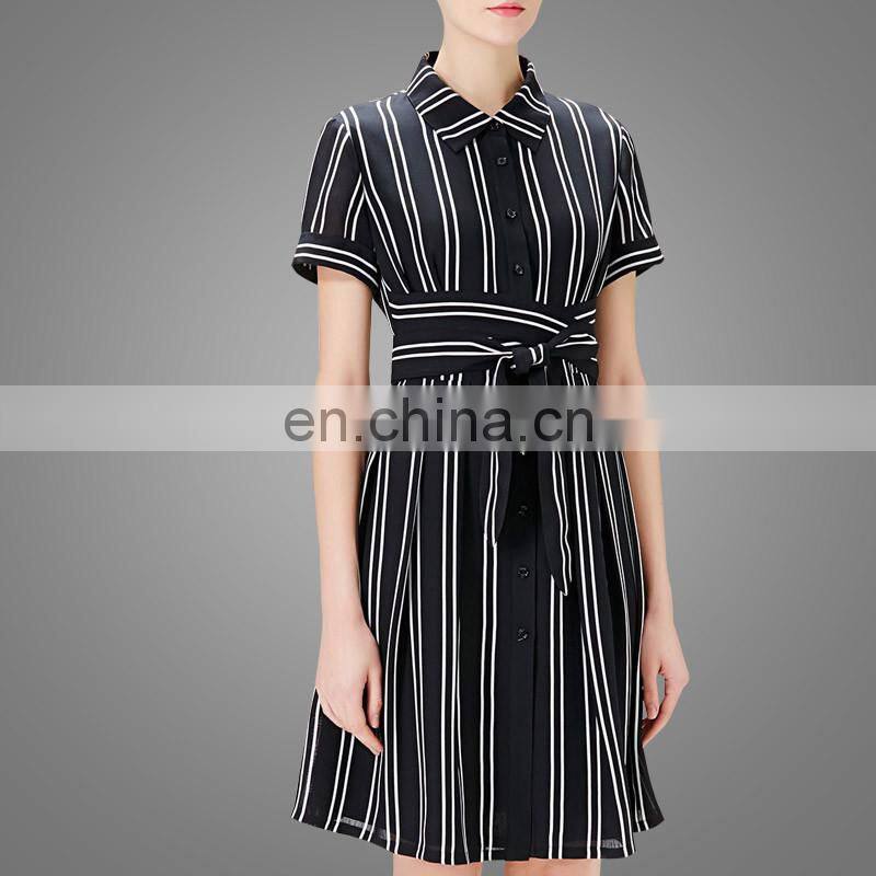 Latest Dress Design High Quality Summer Fashion Woman Dress Midi Dress