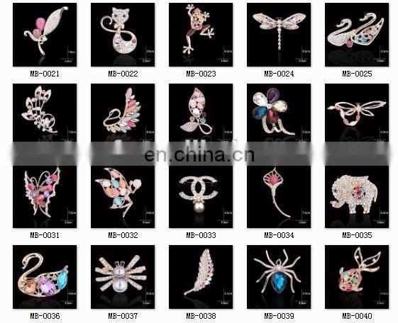 china wholesale Fashion korean crystal rhinestone swan brooch MB-0025
