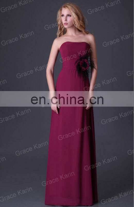 Strapless Formal Long Evening Dress Grace Karin A-line Floor Length Evening Gowns CL3436