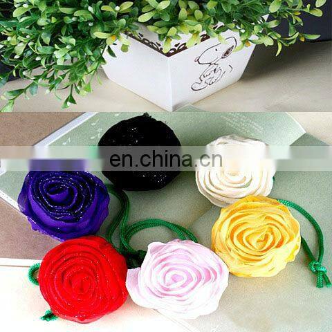Fashion rose folding shopping bag