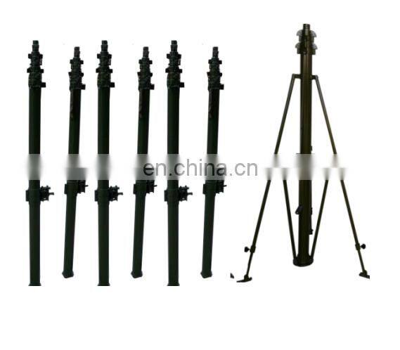 4m outdoor telescopic mast 20kg capacity tripod mast manual telescoping tower