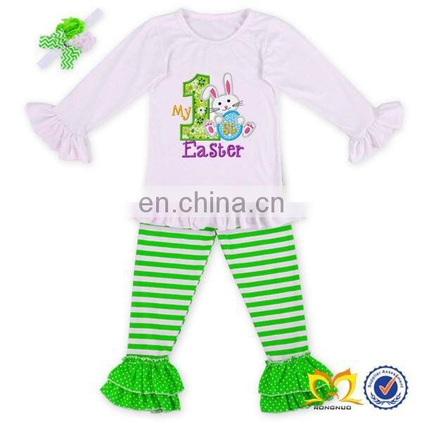 Floral Remake Baby Girls Clothing Kids Unique Boutique Ruffled Capri Sets Persnikety Summer Outfit