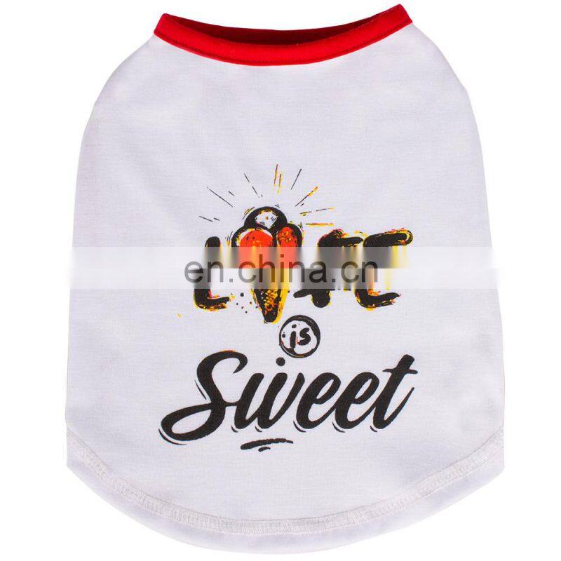 xxs sleeveless blank dog t shirts of wholesale high quality simply clothes