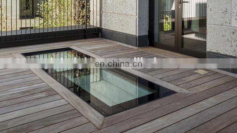 commercial non-breakable glass non-slippery floor structural anti slip or non slip glass floor prices