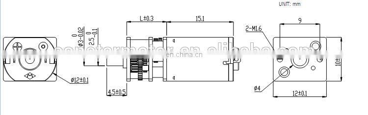 Mini 12mm 6v dc gear motor for water meter