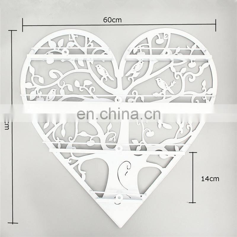 Nail Polish Rack Stand Heart Shaped Wall Shop Racks Solan Manicure Cosmetic Display Shelf Storage Box