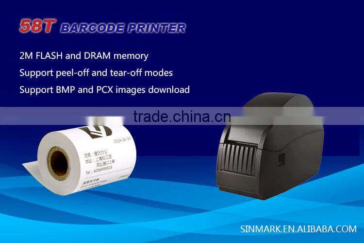 cheap commercial label barcode printer /58T barcode printer
