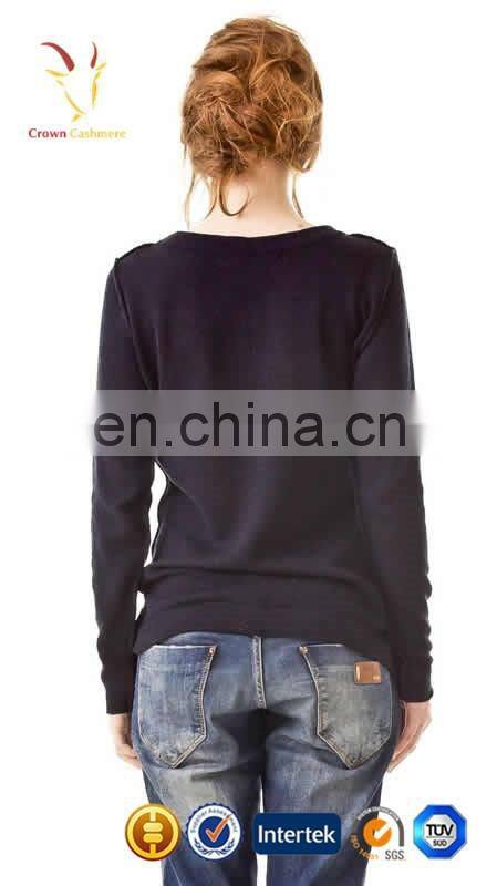 Women Knit Wool Cashmere Sweater, Ladies Knitwear
