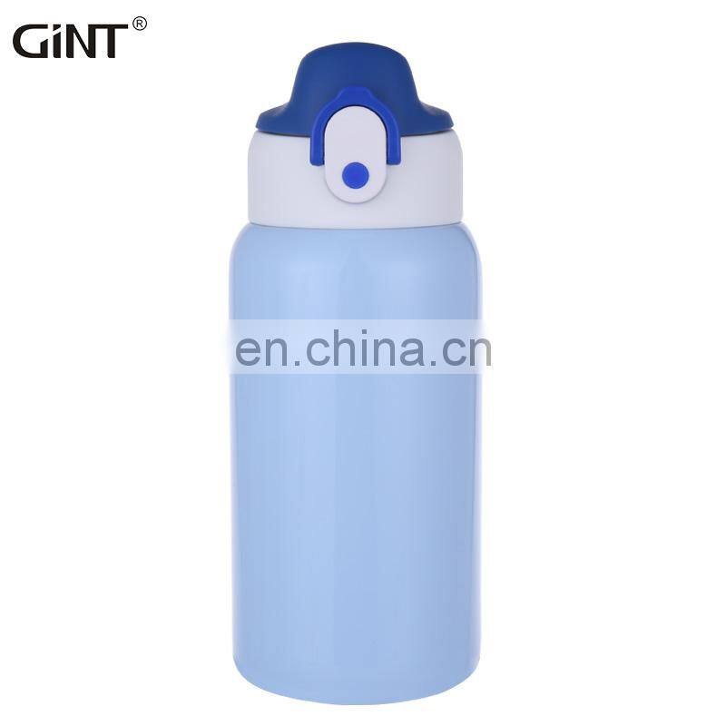New Design Vacuum flask Cute color one touch open lid Customer Color Pop-up Button Double Wall Stainless Steel Water Bottle
