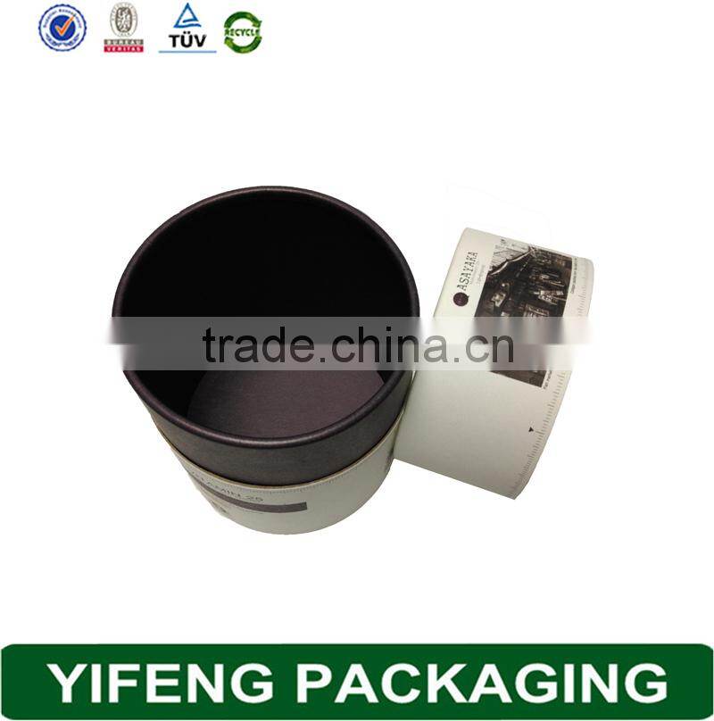 Round shape customized kraft paper packaging boxes with cap