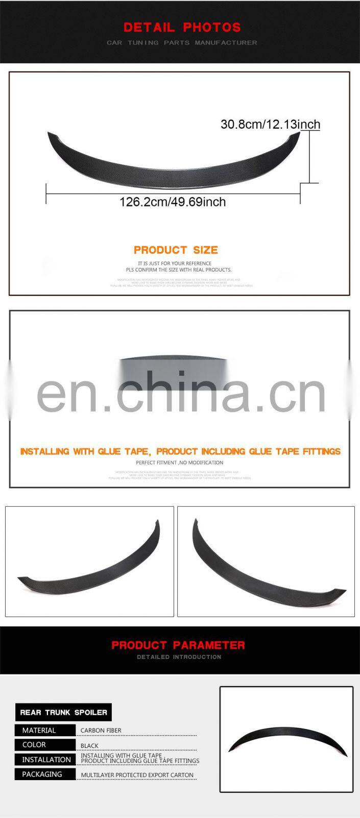 Real Manufacturer Hot Carbon fiber spoiler wings for Mercedes Benz SLS AMG 2010-2014