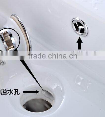 WESDA Washroom stainless steel Basin filp Style Sink Drainer without Overflow Hole