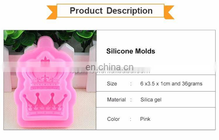 2 Cavity Royal Crown Fondant Candy Silicone Mold, Sugarcraft candy mold