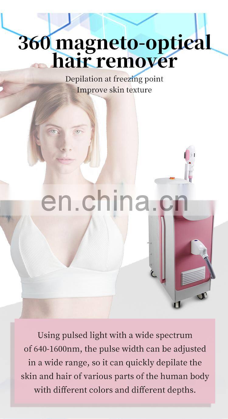 360 magneto-optical Photon Skin rejuvenation beauty equipment OPT SHR Freezing point Fast hair removal instrument IPL Device