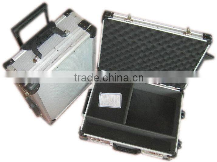 high quality aluminum tool trolley case with tool storage aluminum suitcase