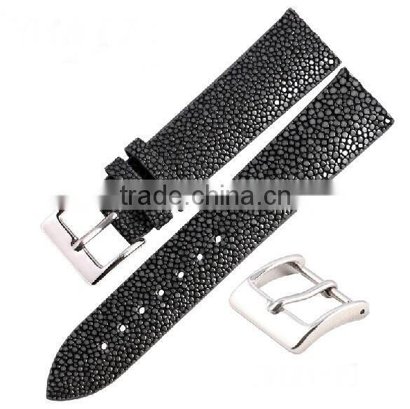 Wholesale Luxury Genuine Stingray skin Leather Unisex Watch Belt for Lady and Men