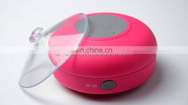 Promotion gift Mushroom suction cup wireless bt waterproof shower speaker bts 06