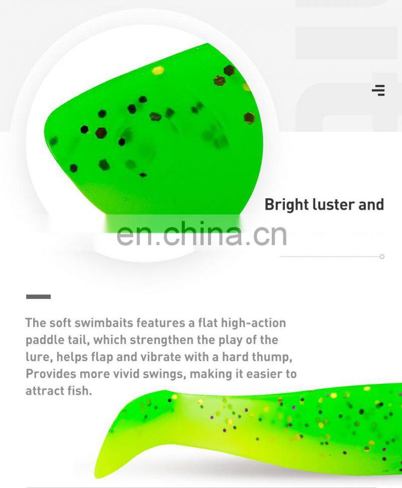 JOHNCOO Small Realistic Double Color 45mm 2g Fishing Soft Bait 10pieces Bag