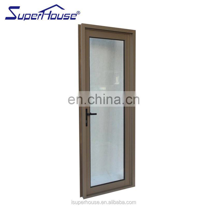 Superhouse 2015 new economic frameless casement aluminium door office entrance glass door