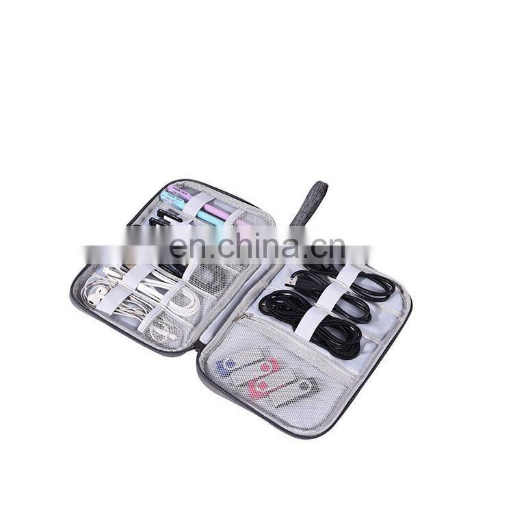 Amazon Hotsale Waterproof Slim Electronic Accessories Storage Case Travel Cable Organizer Bag For USB SD Card