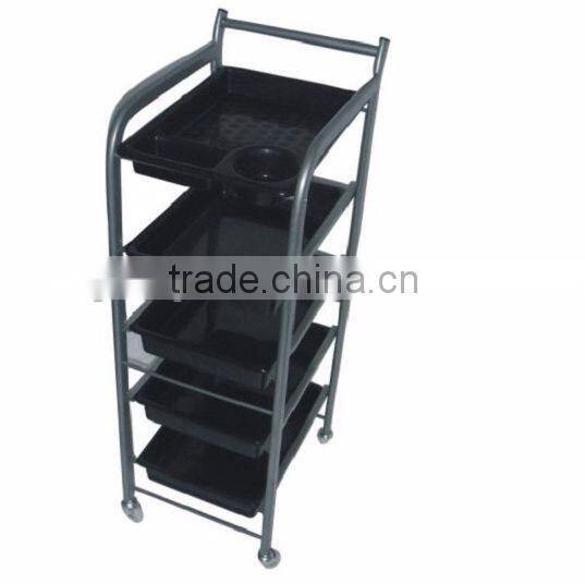 Beiqi Professional Plastic Hair Salon Trolley with Bowls Made in Guangzhou