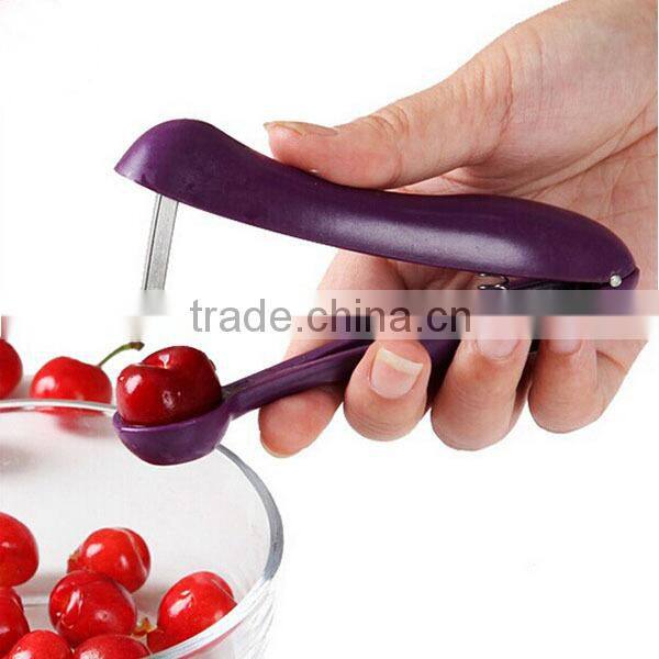 2015 Innovative kitchen tools olive & cherry pitter plastic mini cherry pitter easy cherry stoner remover