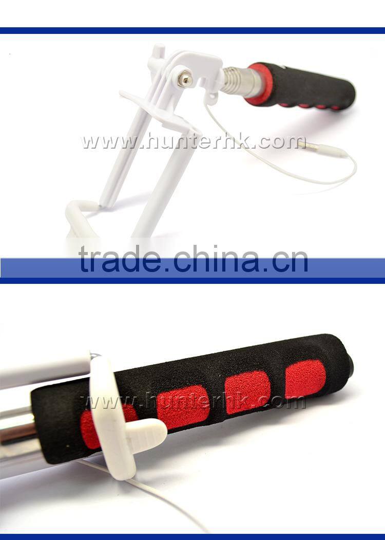 2015 New Foldable Pocket Design Wired Selfie Stick