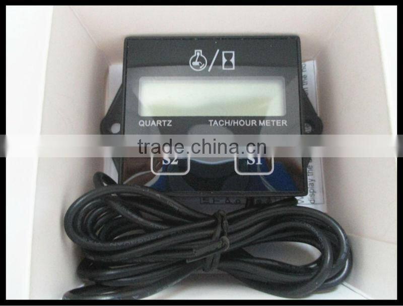 RL-HM011:Resettable Digital LCD Inductive Tachometer Hour Meter Used For jet engine,Gasoline Engine