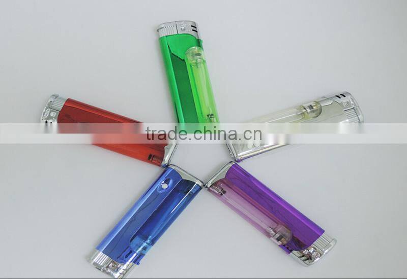 hot selling product cigarette butane gas lighter, heavy electronics ISO9994 lighter with LED and child safety