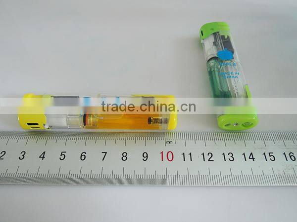 mini size torch lighter transparent windproof electronic gas lighter with led light