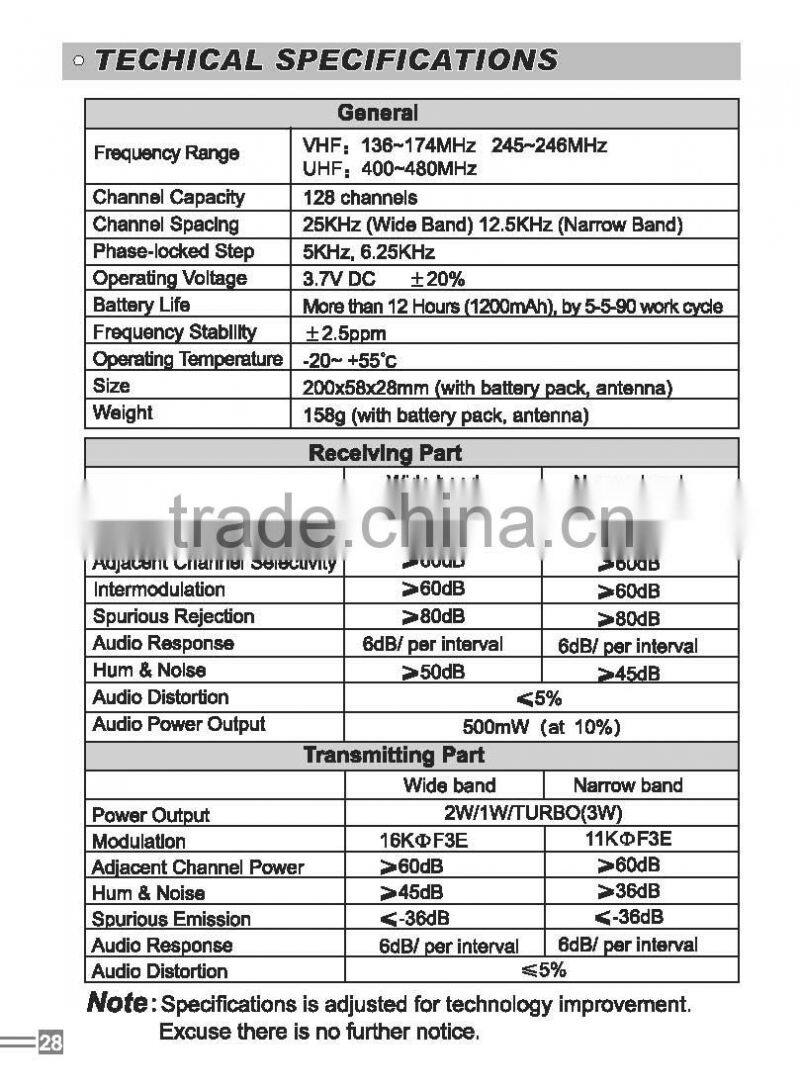 628G Low price Two way Radio