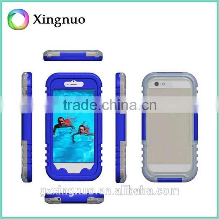 Fashion design clean pc silicone waterproof phone case for iphone 6