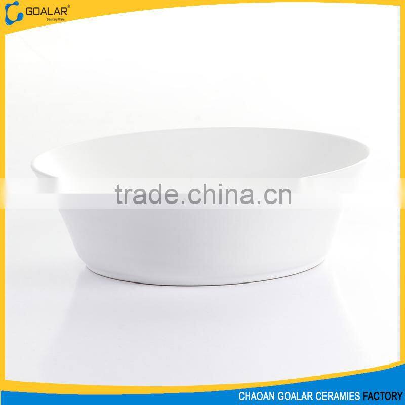 Space saving bathroom small mini round ceramic wash basin GA-4011