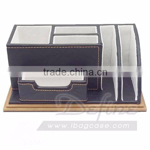 Office Pu Leather Desk Organizer