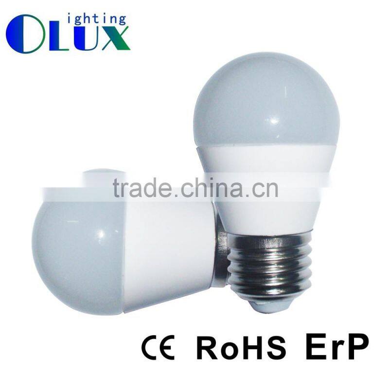 Heat-conductive plastic housing light E14/E27 base 2835SMD 4.5W 6W available AC200-265V G45 led bulb led lighting