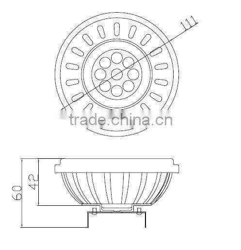 ar111 g53 11W 12VDC/AC led lamp ar111