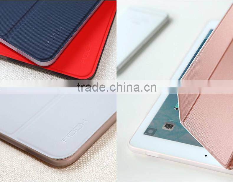 Original Rock High Quality PU Case for iPad Pro 9.7 inch Phantom Series Smart Magnetic Adsorption Case Double Side Use MT-5620