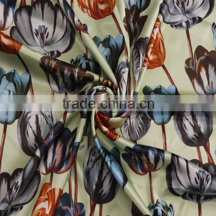 Flower designes of digital print cotton fabric textiles for girl dress