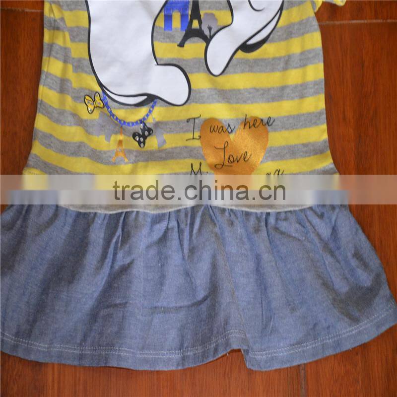 baby girl Tshirt dress,summer kids clothing dress,Custom Children Girl T Shirt Dress