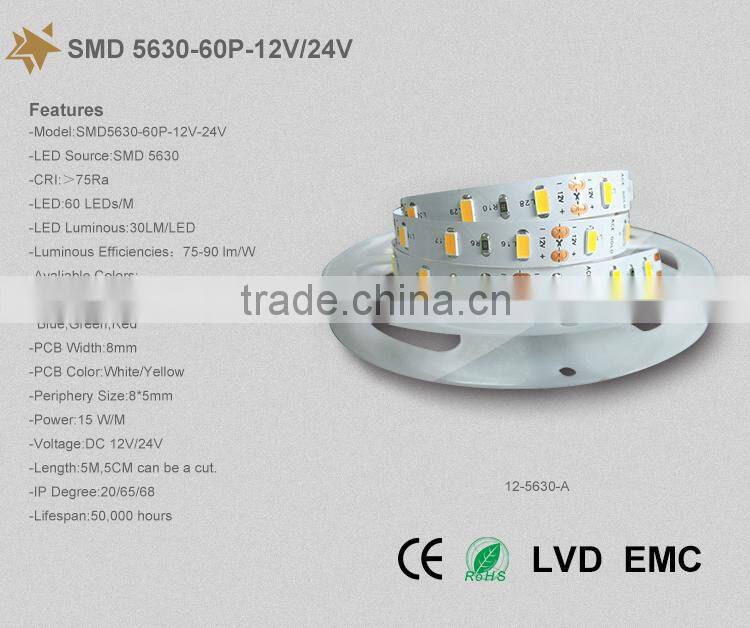 Ultra thin waterproof 12v led strip light