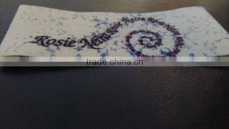 custom good quality side fold laundry label for garment