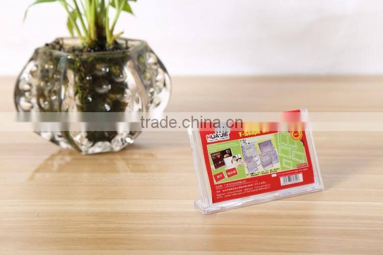 Custom T shape Plastic Centerpiece Display stand Card stand