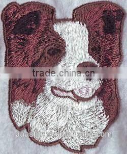 2016 Dogs logo custom Iron-on personalized embroidery patch,customized self-adhesive embroidery patch