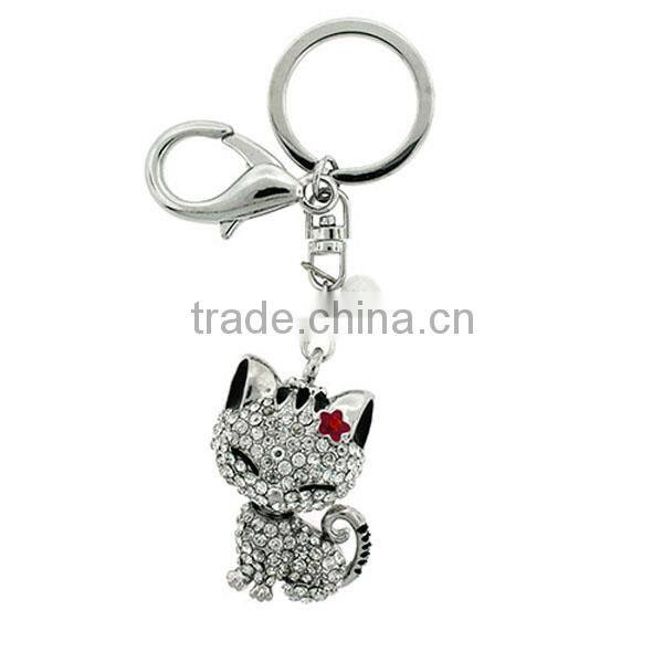 Ostrich dog lilac blue gold keychian