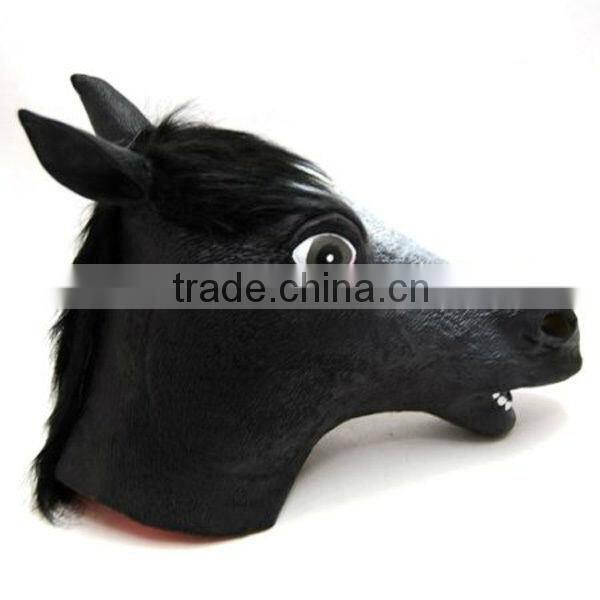 hot sales god quality halloween Rubber Latex head horse mask MK003