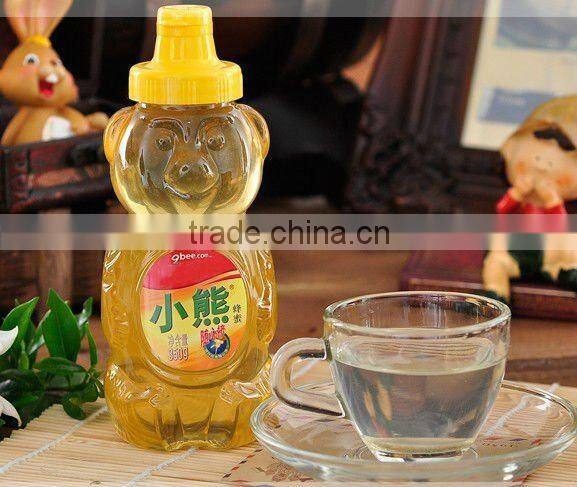 350ML bear shape food plastic jar GF006