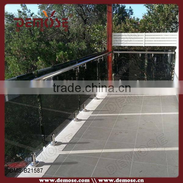 prefab homes balcony frosted frameless glass balustrade